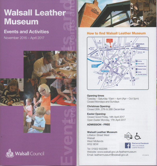 Walsall Leather Museum Leaflet